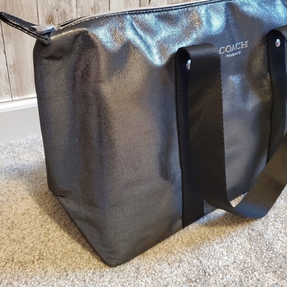 Coach shimmer charcoal duffel bag - Picture 2 of 6
